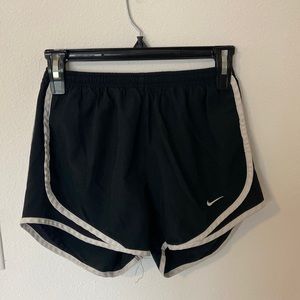 Black Nike running shorts